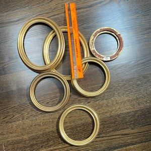 crafting frames. Antiqued finish have since 80s/90s. Oval no longer available.